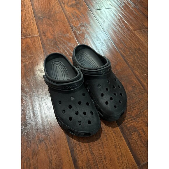 Crocs Classic 10001-001 Black Slip On Clog Sandals US Men Size 12